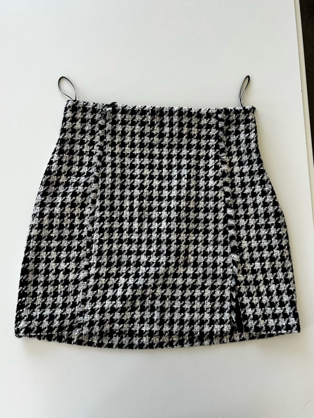 NWT Zara Black & White Houndstooth Mini Skirt